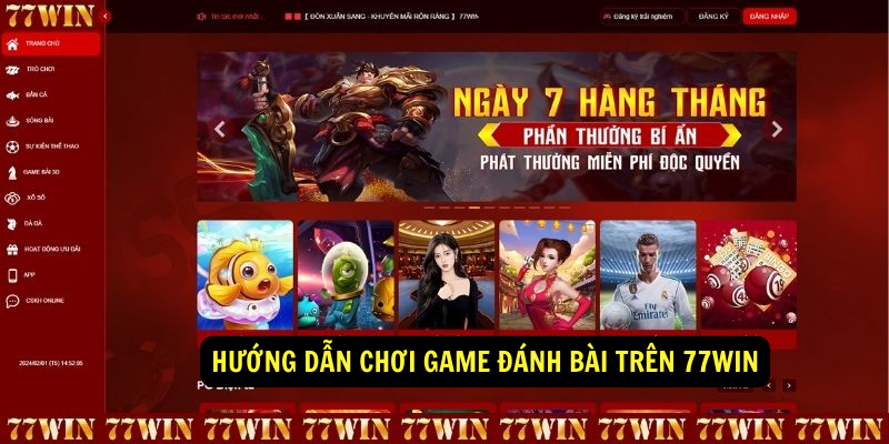 Huong dan choi game danh bai tren 77win